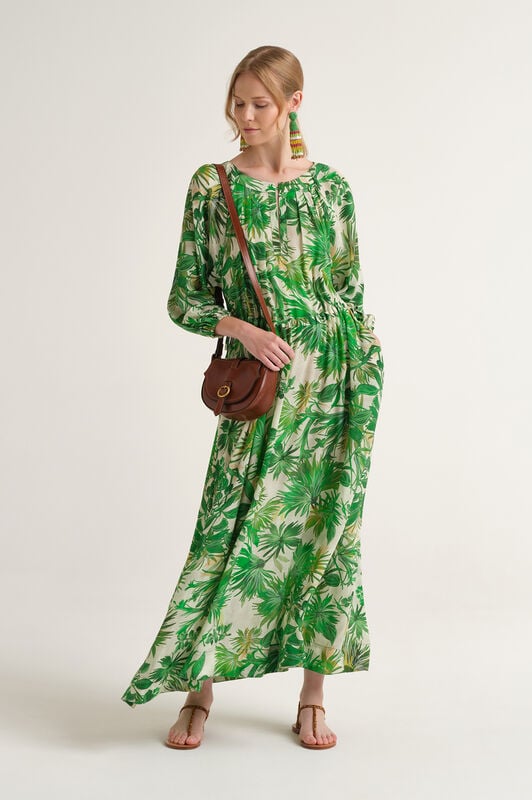 Malìparmi BOTANICAL JUNGLE DRESS Green JF664750663