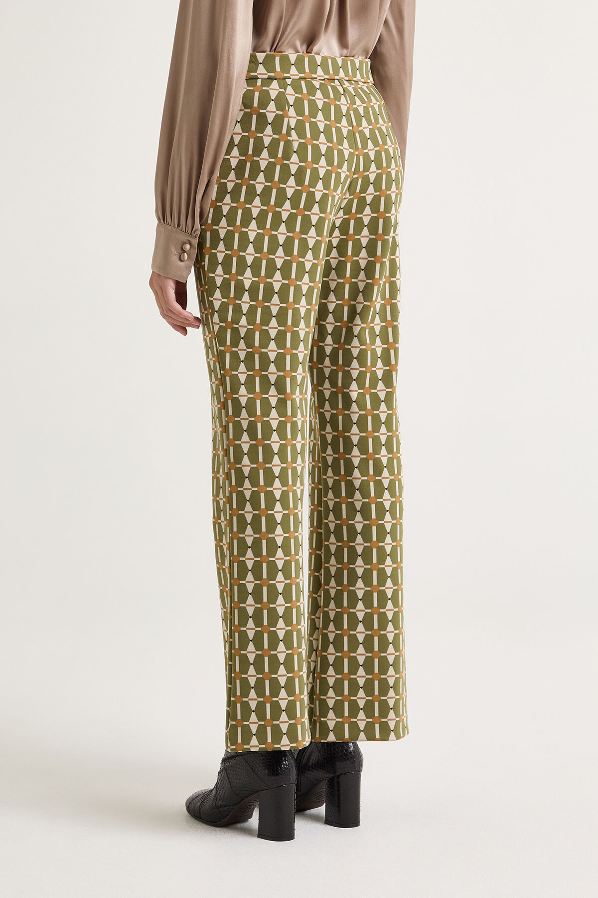 Maliparmi GEOMETRIC JACQUARD TROUSERS Dark Brown JH747960168