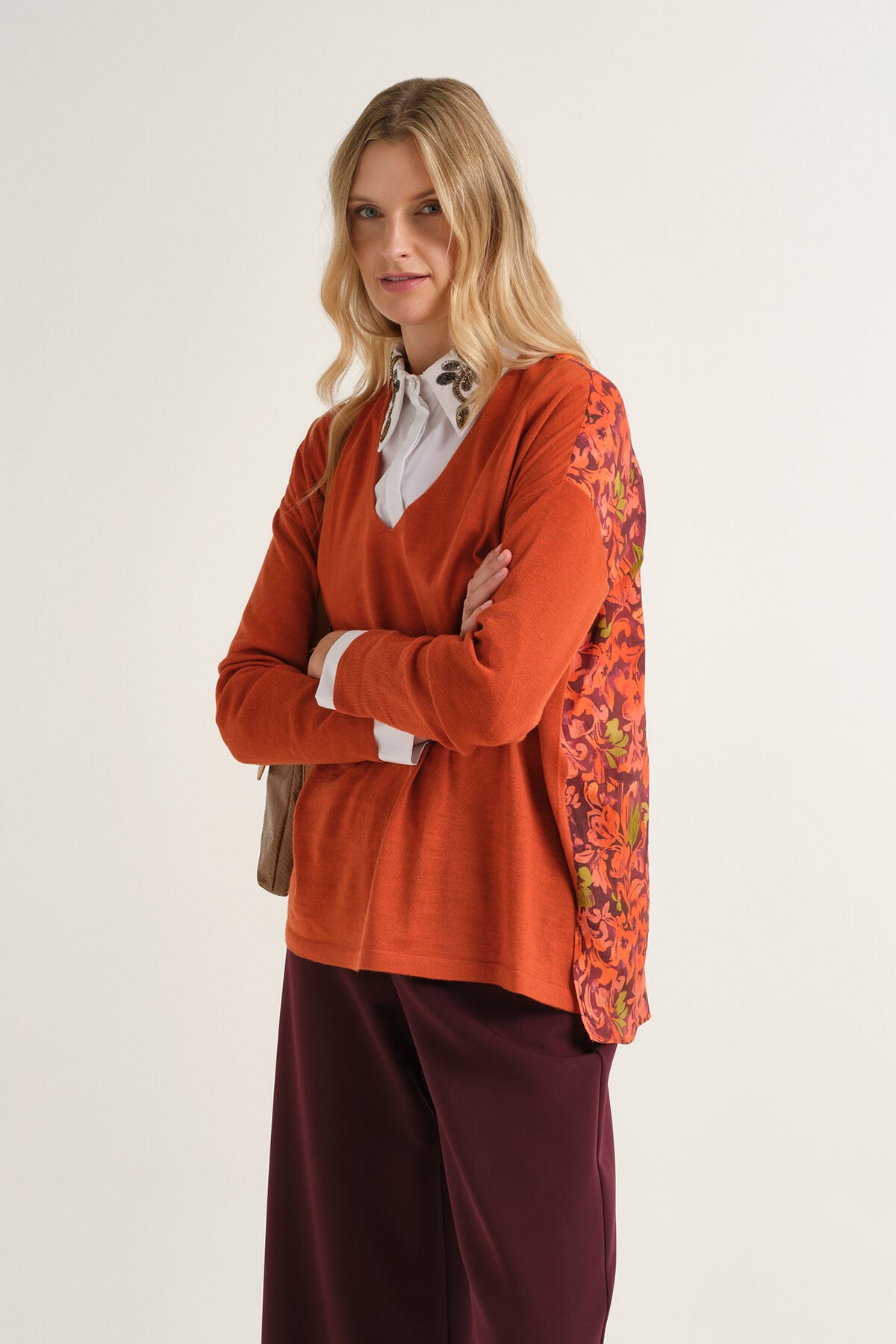 Maliparmi MAGLIA NEW MERINOS BLEND Ruggine JQ512778199
