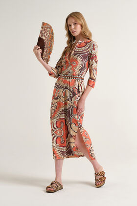 Malìparmi HIPPIE LOTUS DRESS Salmon JF667370671