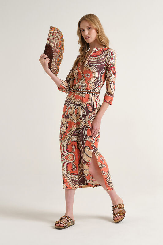 Malìparmi HIPPIE LOTUS DRESS Salmon JF667370671