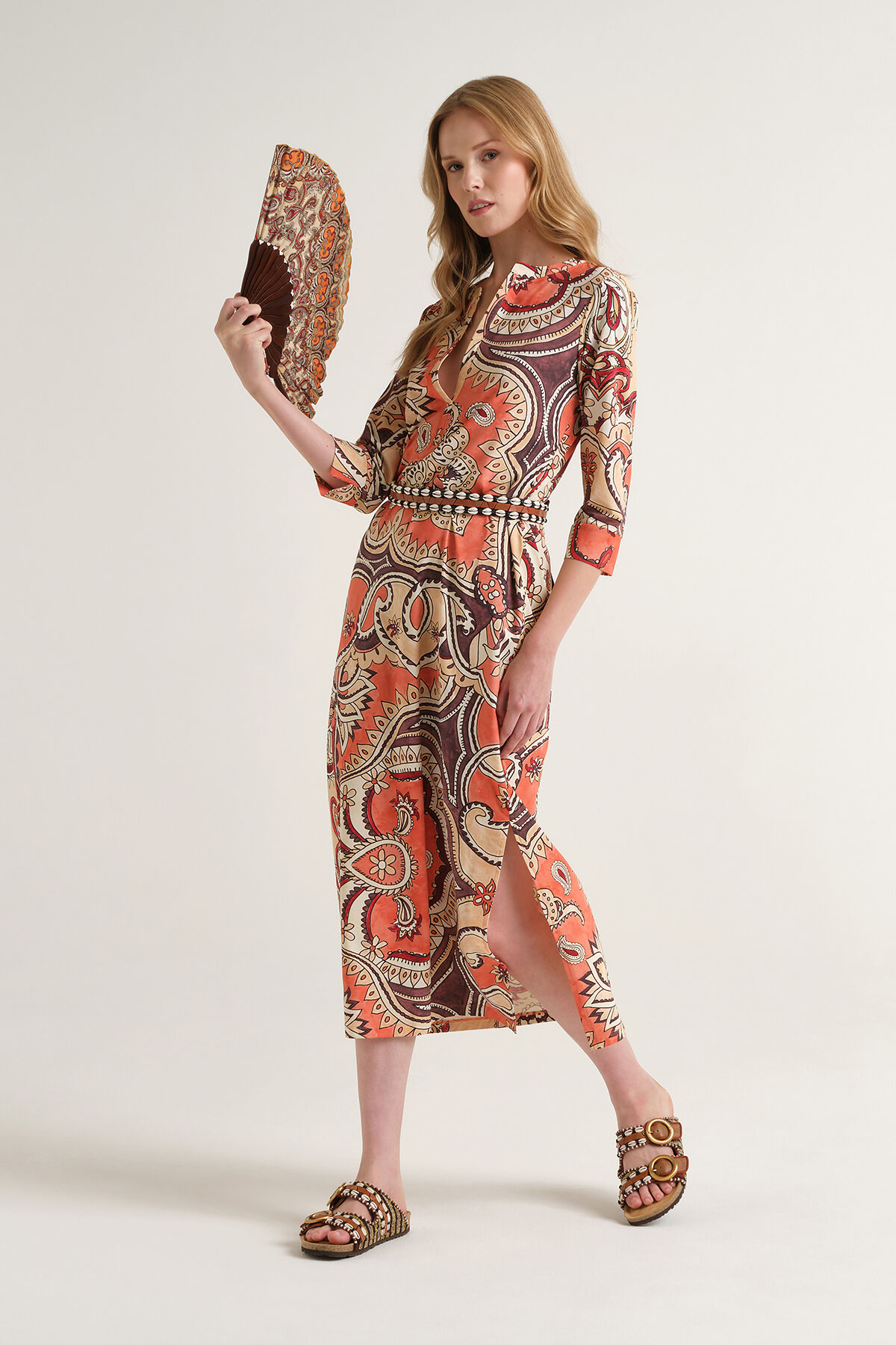 Malìparmi HIPPIE LOTUS DRESS Salmon JF667370671