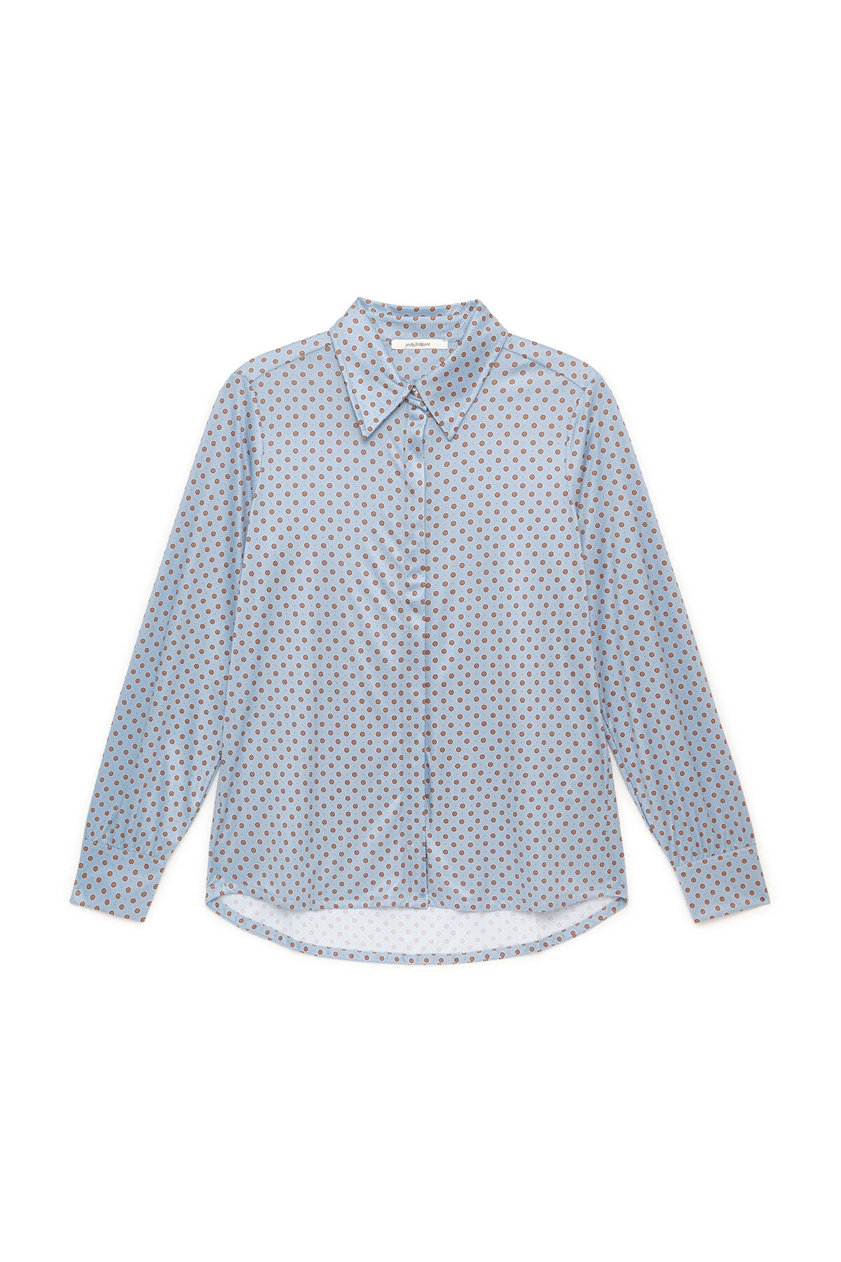 Maliparmi MICRO PRINT JERSEY SHIRT Light Blue JM556470654 Maliparmi MICRO PRINT JERSEY SHIRT Light Blue JM556470654