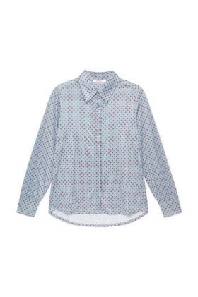 Maliparmi MICRO PRINT JERSEY SHIRT Light Blue JM556470654 Maliparmi MICRO PRINT JERSEY SHIRT Light Blue JM556470654