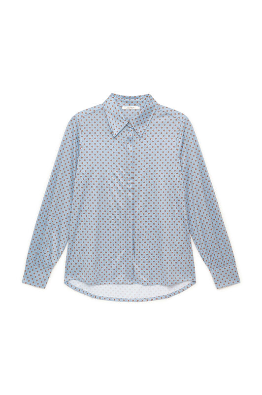 Maliparmi MICRO PRINT JERSEY SHIRT Light Blue JM556470654 Maliparmi MICRO PRINT JERSEY SHIRT Light Blue JM556470654