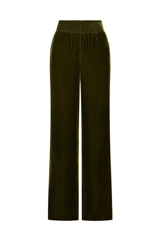 Maliparmi FLUID VELVET TROUSERS Military Green JH803561026 Maliparmi FLUID VELVET TROUSERS Military Green JH803561026