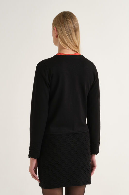 Maliparmi CARDIGAN WINTER WAVE Nero JN371577102 Maliparmi CARDIGAN WINTER WAVE Nero JN371577102