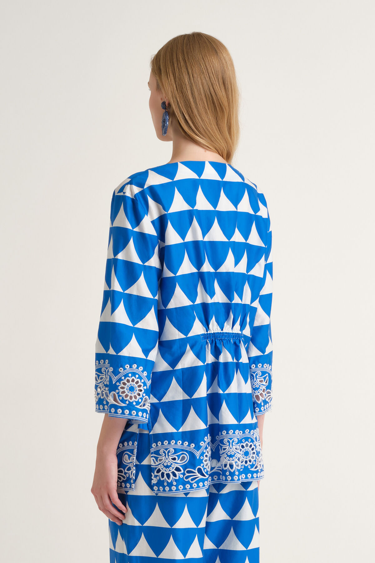 Malìparmi OPTICAL BRODERIE SHIRT Blue JM558115216 Malìparmi OPTICAL BRODERIE SHIRT Blue JM558115216