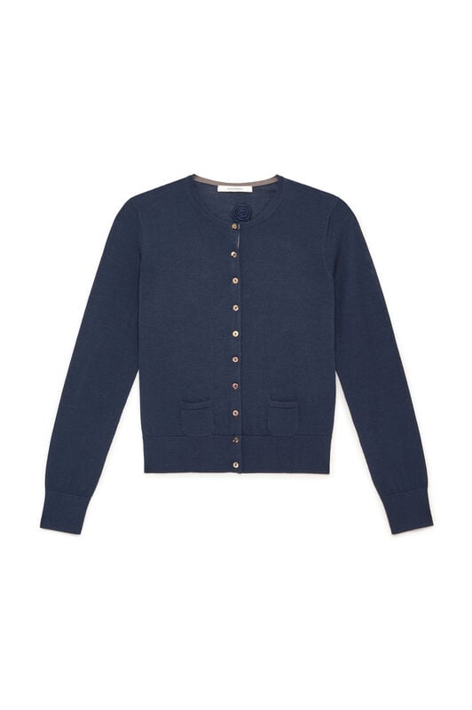 Maliparmi COLOURS OF THE WORLD CARDIGAN Navy Blue JN228374230 Maliparmi COLOURS OF THE WORLD CARDIGAN Navy Blue JN228374230