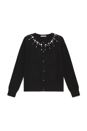 Maliparmi CARDIGAN WOOL EMBROIDERY Nero JN371175100