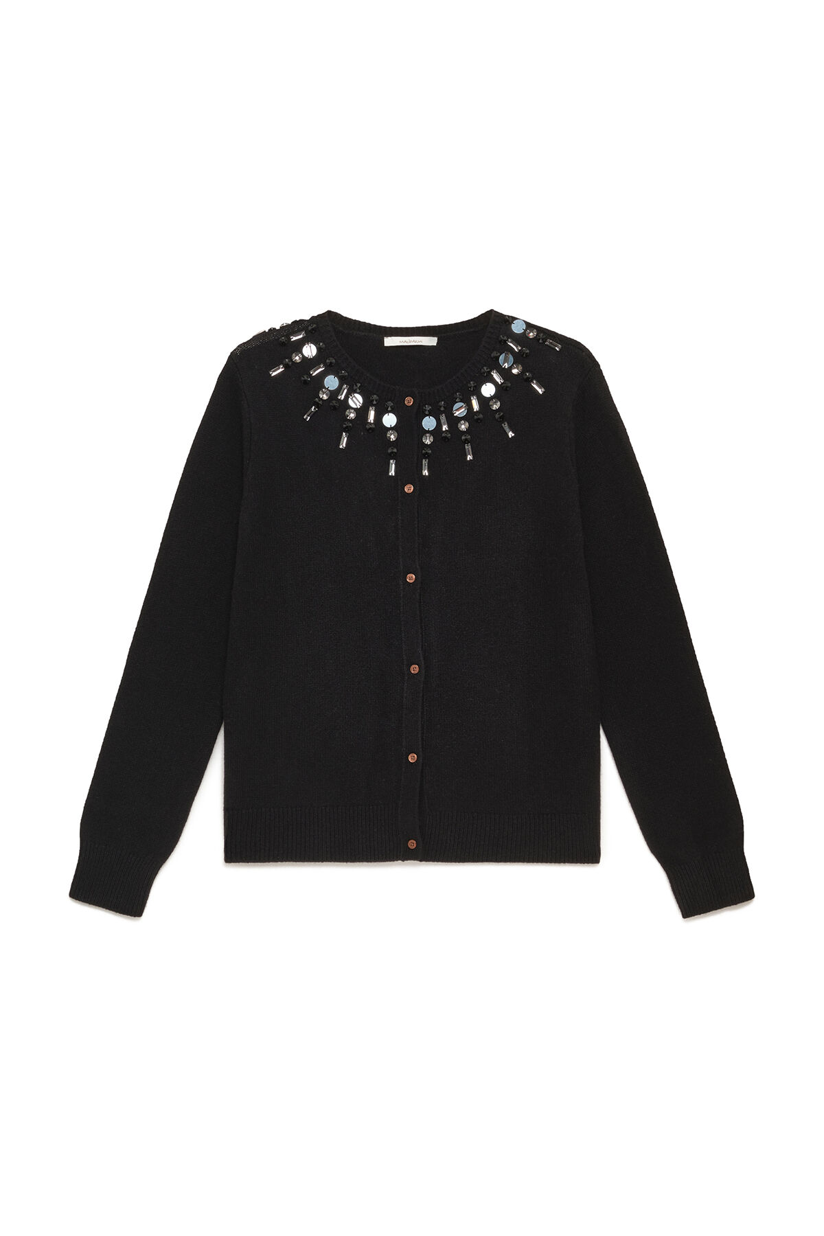 Maliparmi CARDIGAN WOOL EMBROIDERY Nero JN371175100 Maliparmi CARDIGAN WOOL EMBROIDERY Nero JN371175100