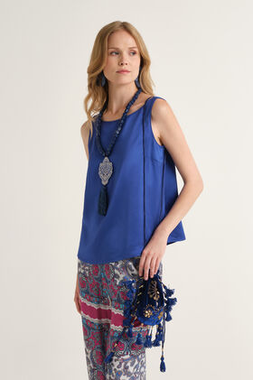 Malìparmi SHINY CADY TOP Cobalt JP556950631