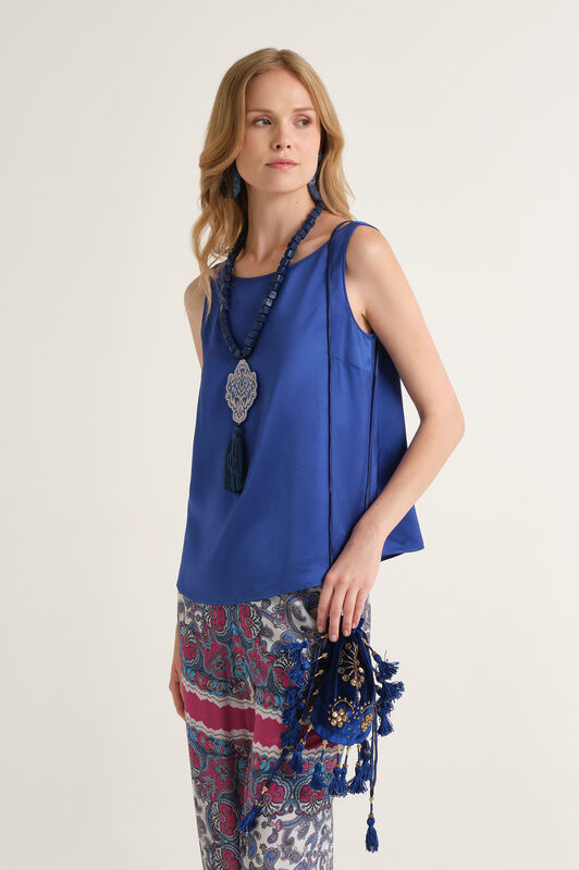 Malìparmi SHINY CADY TOP Cobalt JP556950631