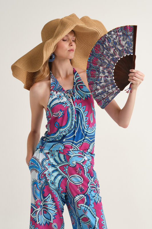 Malìparmi HIPPIE LOTUS TOP Light Blue JP555970671 Malìparmi HIPPIE LOTUS TOP Light Blue JP555970671