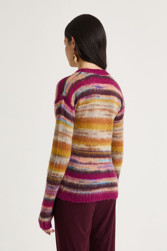 Maliparmi MOHAIR MIX PRINT CARDIGAN Camel JN370478209