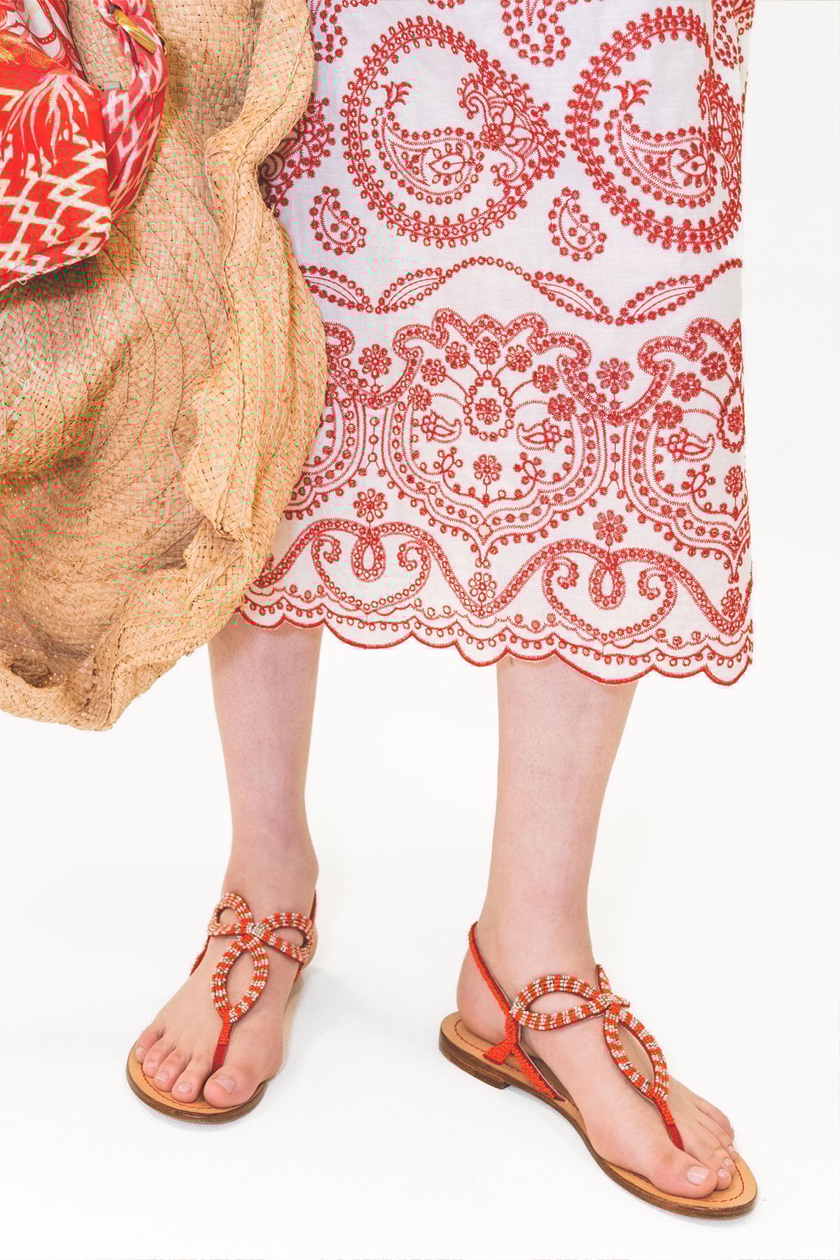 Malìparmi BRODERIE ANGLAISE DRESS Red JF669315218 Malìparmi BRODERIE ANGLAISE DRESS Red JF669315218