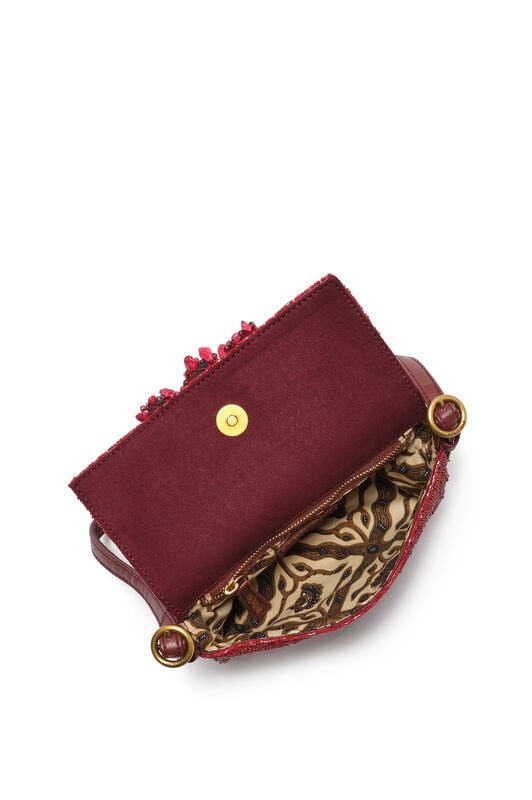 Maliparmi ICONIC BEADS SMALL SHOULDER BAG Burgundy BF000591242