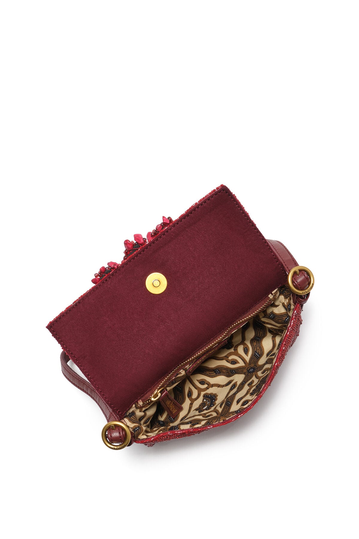 Maliparmi ICONIC BEADS SMALL SHOULDER BAG Burgundy BF000591242