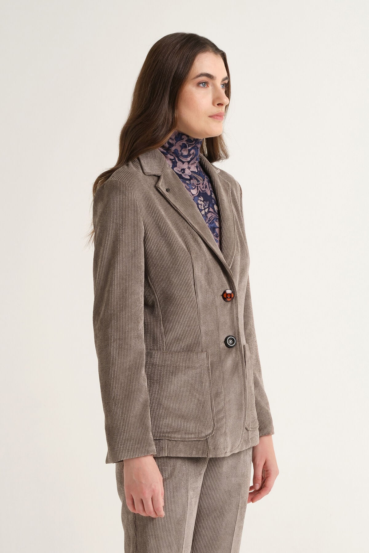 Maliparmi CORDUROY VELVET BLAZER Rock JD649761060 Maliparmi CORDUROY VELVET BLAZER Rock JD649761060