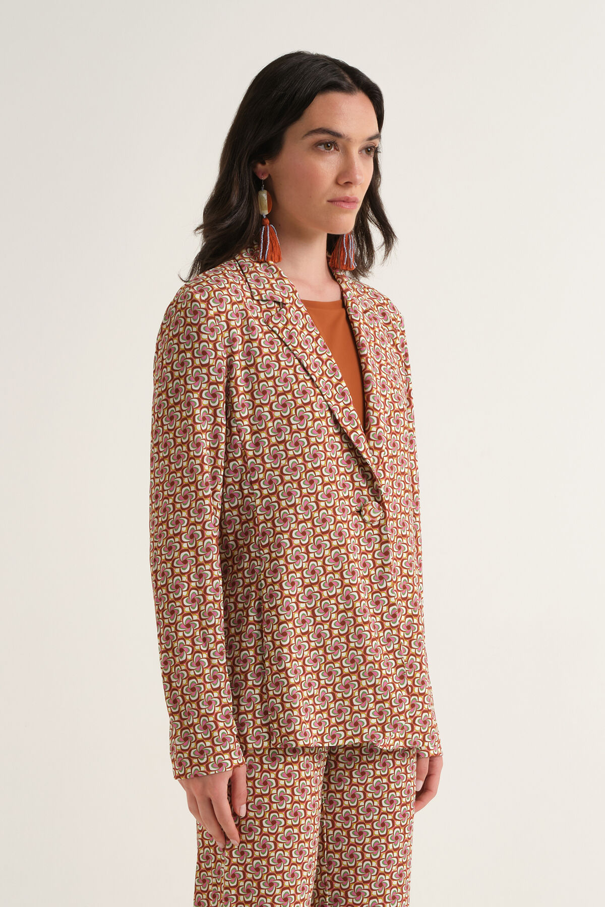 Malìparmi MINI MOULINÉ JACKET Brown JD648570675 Malìparmi MINI MOULINÉ JACKET Brown JD648570675