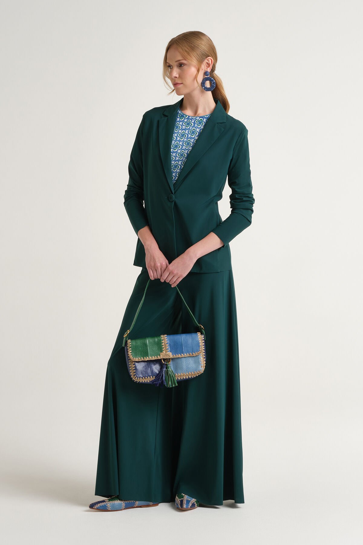 Malìparmi SOFT JERSEY JACKET Forest Green JD646570210