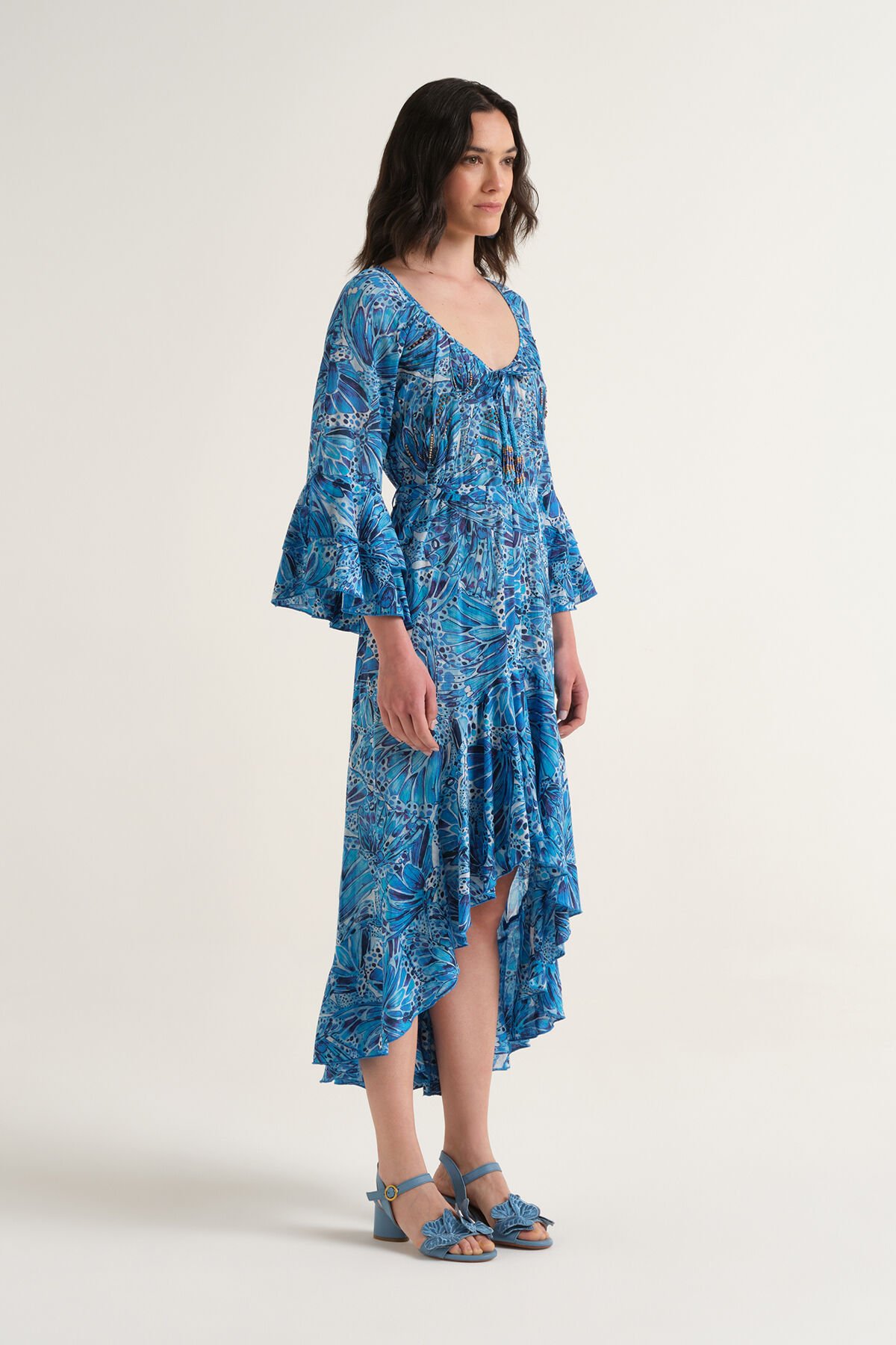 Malìparmi SWEET BUTTERFLY VESTIDO Azul Claro JF669515217