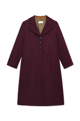 Maliparmi SLEEK MATTE OVERCOAT Burgundy JB540450689