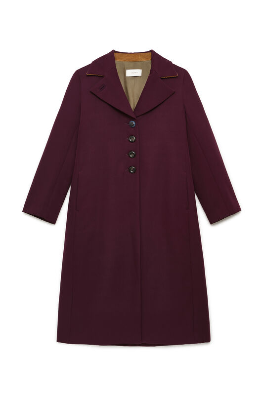 Maliparmi SLEEK MATTE OVERCOAT Burgundy JB540450689