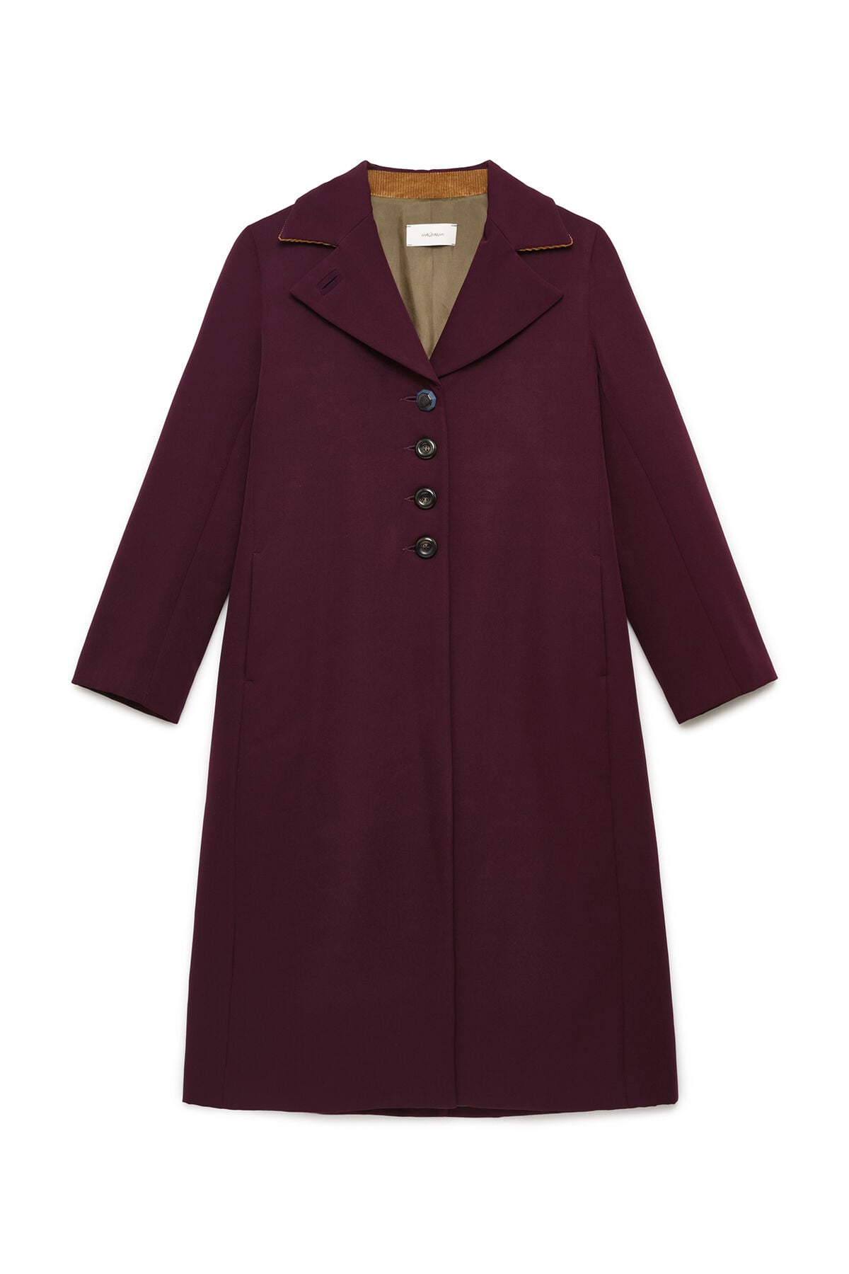 Maliparmi SLEEK MATTE OVERCOAT Burgundy JB540450689