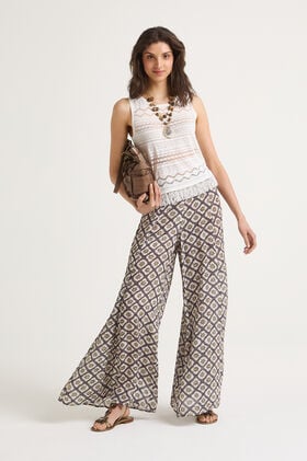 Maliparmi MAGNOLIA BATIK TROUSERS Grey JH013950632