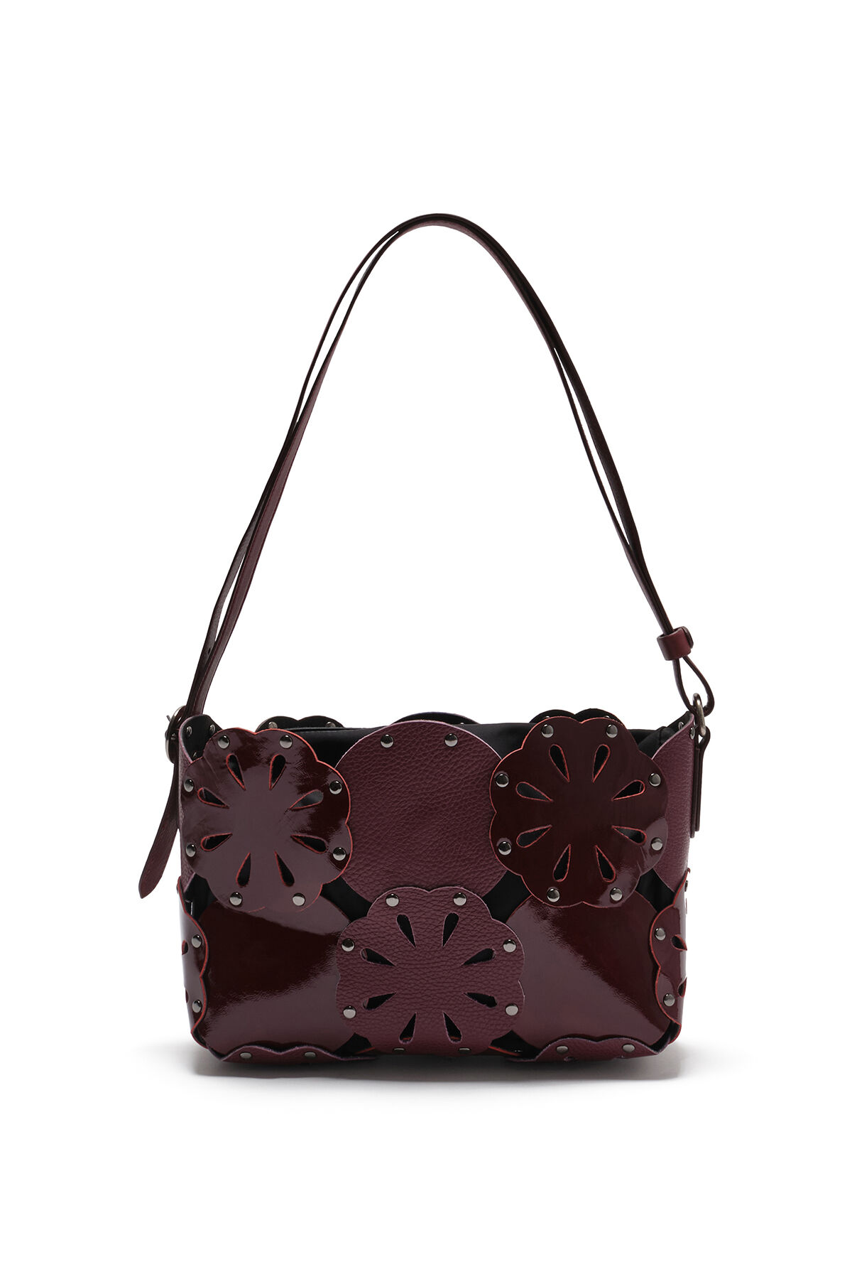 Maliparmi FLOWER BAG LEATHER BLOOM Bordeaux BH031101574 Maliparmi FLOWER BAG LEATHER BLOOM Bordeaux BH031101574