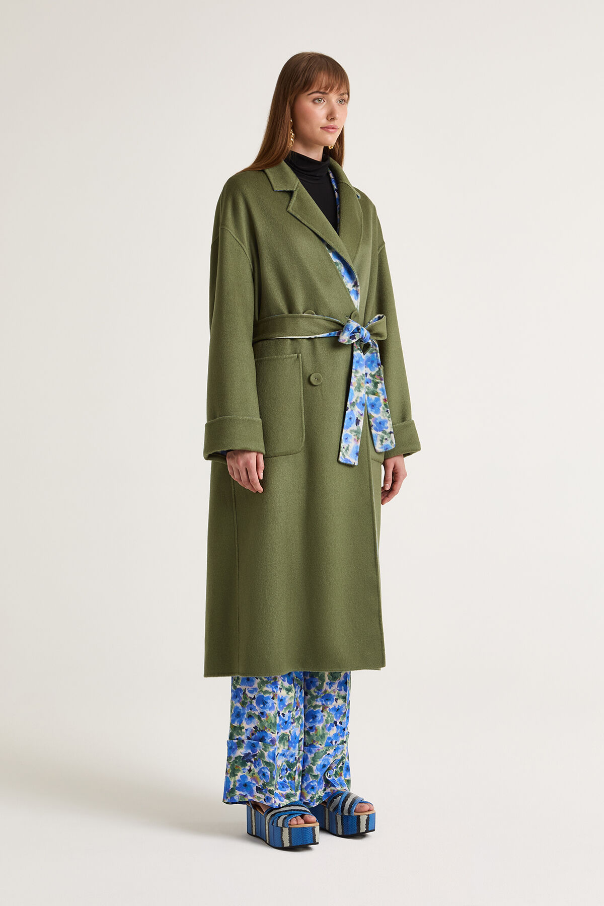 Maliparmi DOUBLE TROUBLE OVERCOAT Blue JB538820292