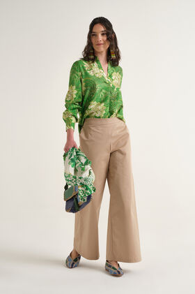 Malìparmi STRETCH COTTON TROUSERS Sand JH805310212