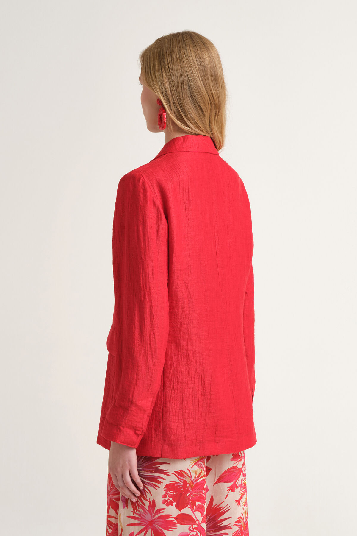 Malìparmi GIACCA LINEN JACQUARD Corallo JD648440102