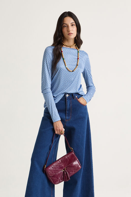 Maliparmi PRINT JERSEY T-SHIRT Blau JK025770654