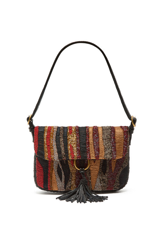 Maliparmi BORSA PICCOLA A SPALLA FLAME EMBROIDERY Multicolor BF001307235