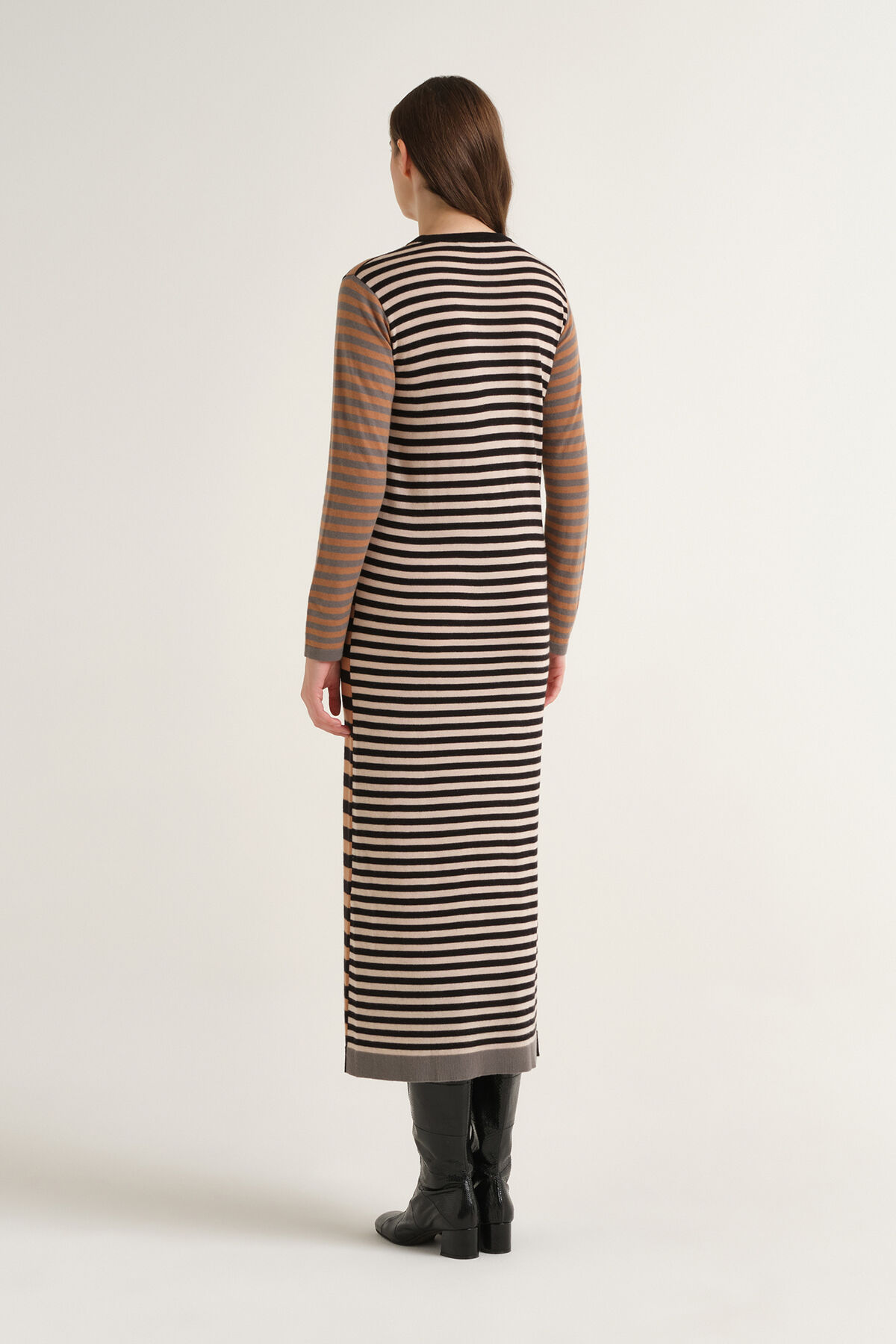 Maliparmi RHYTHM BLOCK DRESS Camel JF951670682