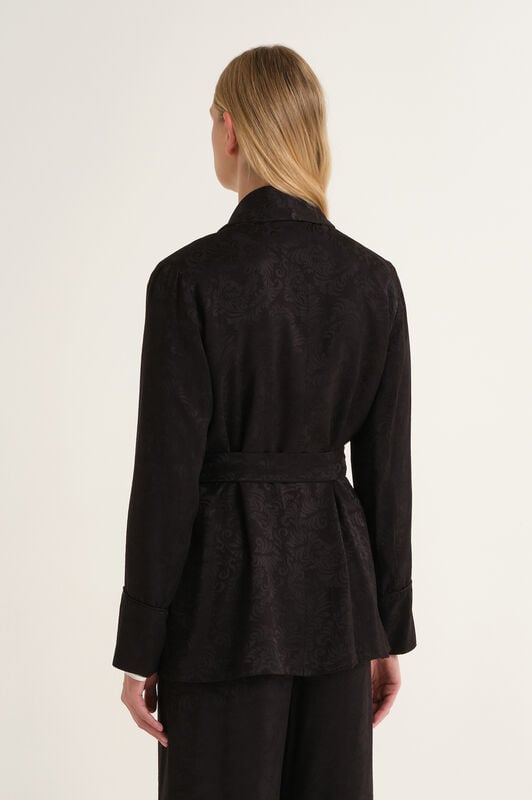 Maliparmi DAMASK JACQUARD BLAZER Noir JD648850684 Maliparmi DAMASK JACQUARD BLAZER Noir JD648850684
