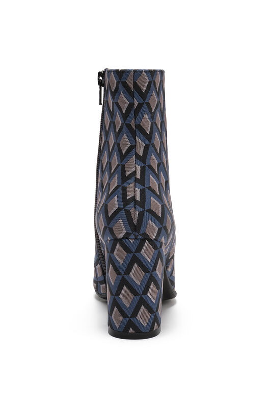 Maliparmi GEOMETRIC JACQUARD ANKLE BOOT Blue SY016550693 Maliparmi GEOMETRIC JACQUARD ANKLE BOOT Blue SY016550693