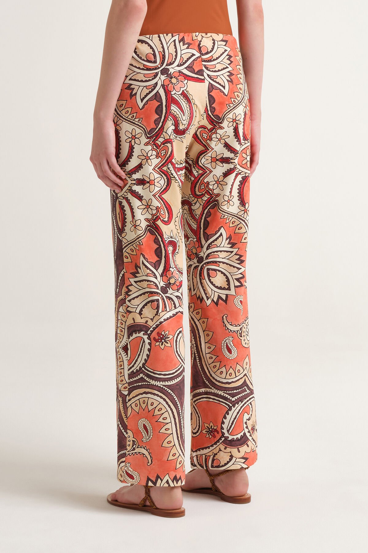 Malìparmi HIPPIE LOTUS TROUSERS Salmon JH400970671 Malìparmi HIPPIE LOTUS TROUSERS Salmon JH400970671