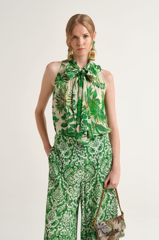 Malìparmi BOTANICAL JUNGLE TOP Green JP555850663 Malìparmi BOTANICAL JUNGLE TOP Green JP555850663