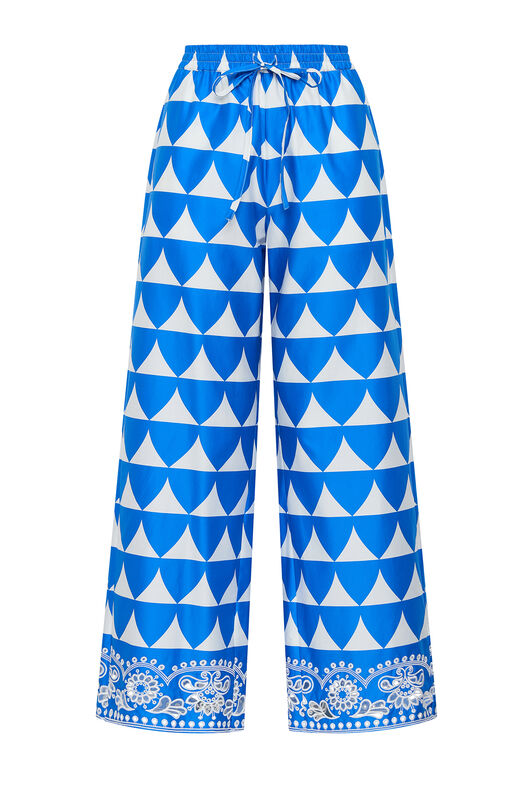 Malìparmi OPTICAL BRODERIE HOSE Blau JH807315216