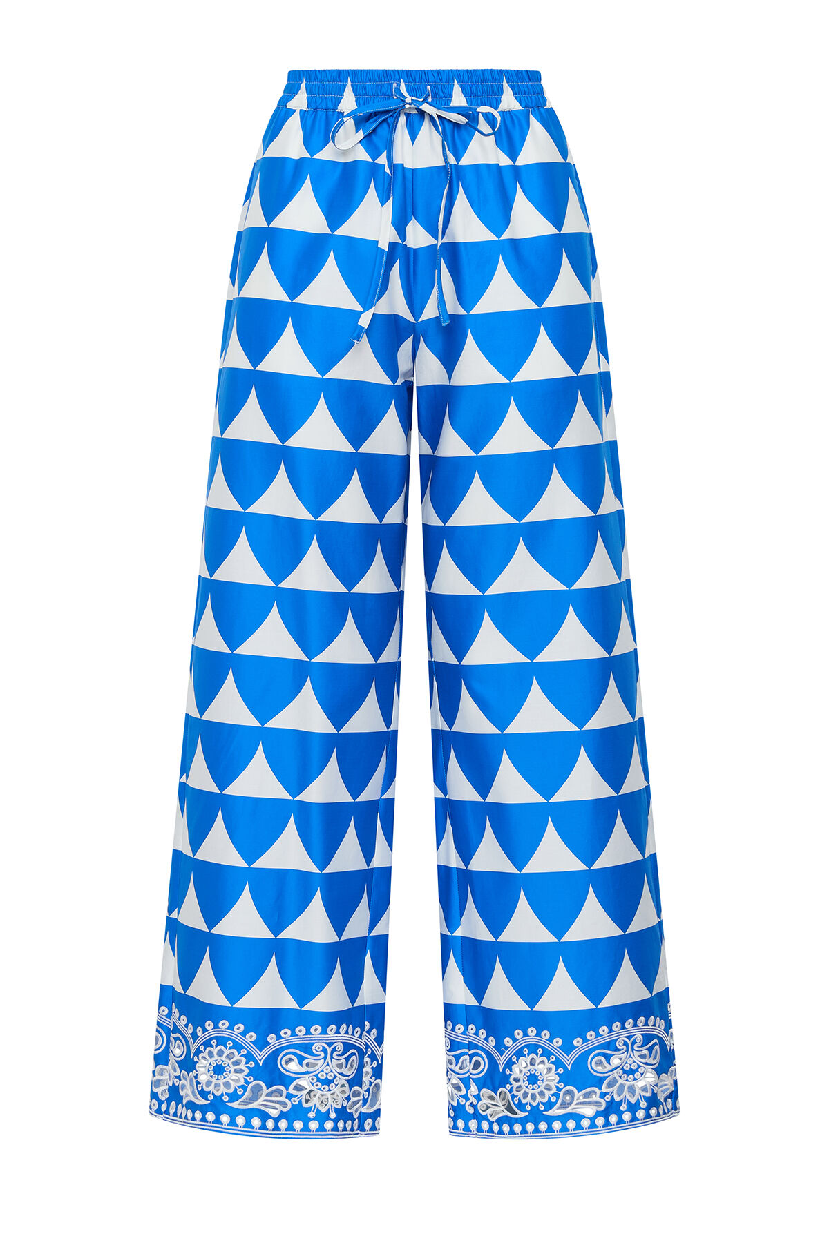 Malìparmi OPTICAL BRODERIE HOSE Blau JH807315216