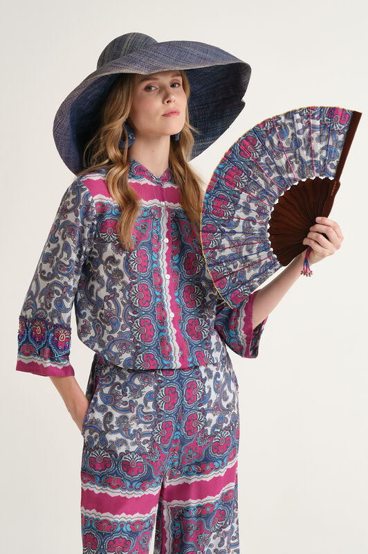 Malìparmi SUNSET PAISLEY KAFTAN Light Blue JM557550662
