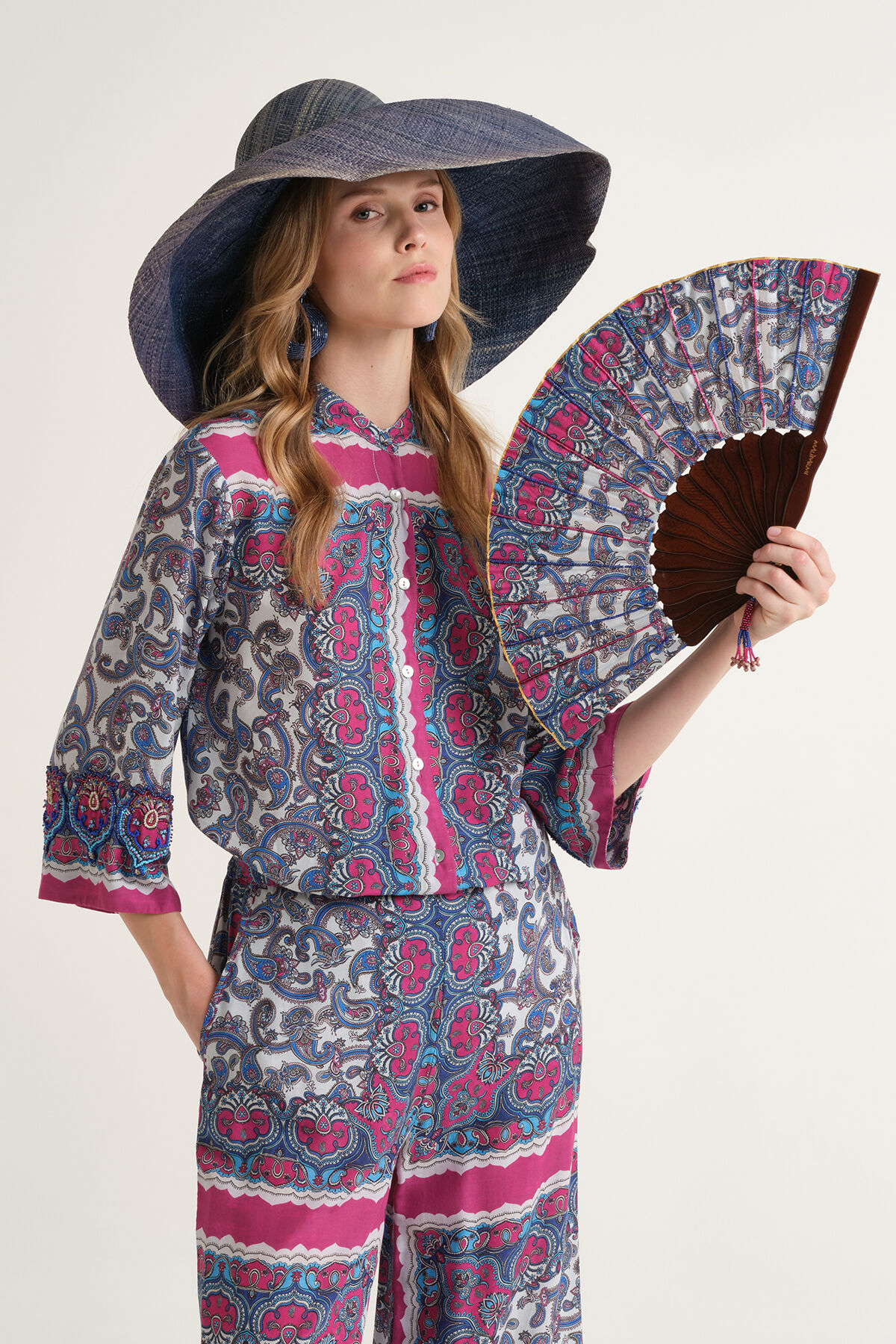Malìparmi SUNSET PAISLEY KAFTAN Light Blue JM557550662