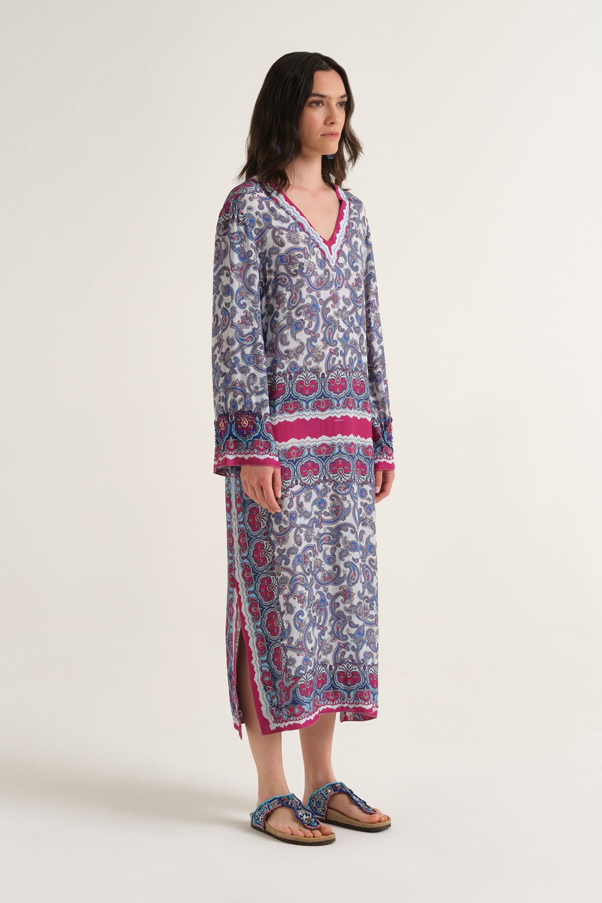 Malìparmi SUNSET PAISLEY VESTIDO Azul Claro JF672450662