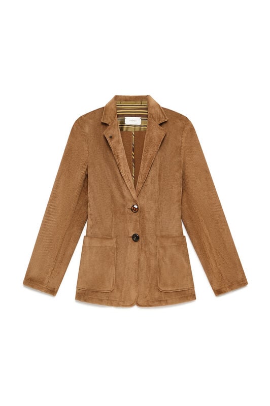 Maliparmi CORDUROY VELVET BLAZER Camel JD649761060 Maliparmi CORDUROY VELVET BLAZER Camel JD649761060