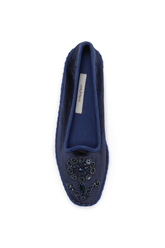 Malìparmi THE PRECIOUS VELVET BABOUCHE-BIJOUX NavyBlue SB007861039