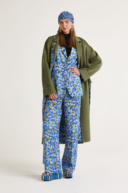 Maliparmi FLORAL SYMPHONY TROUSERS Blue JH804450651