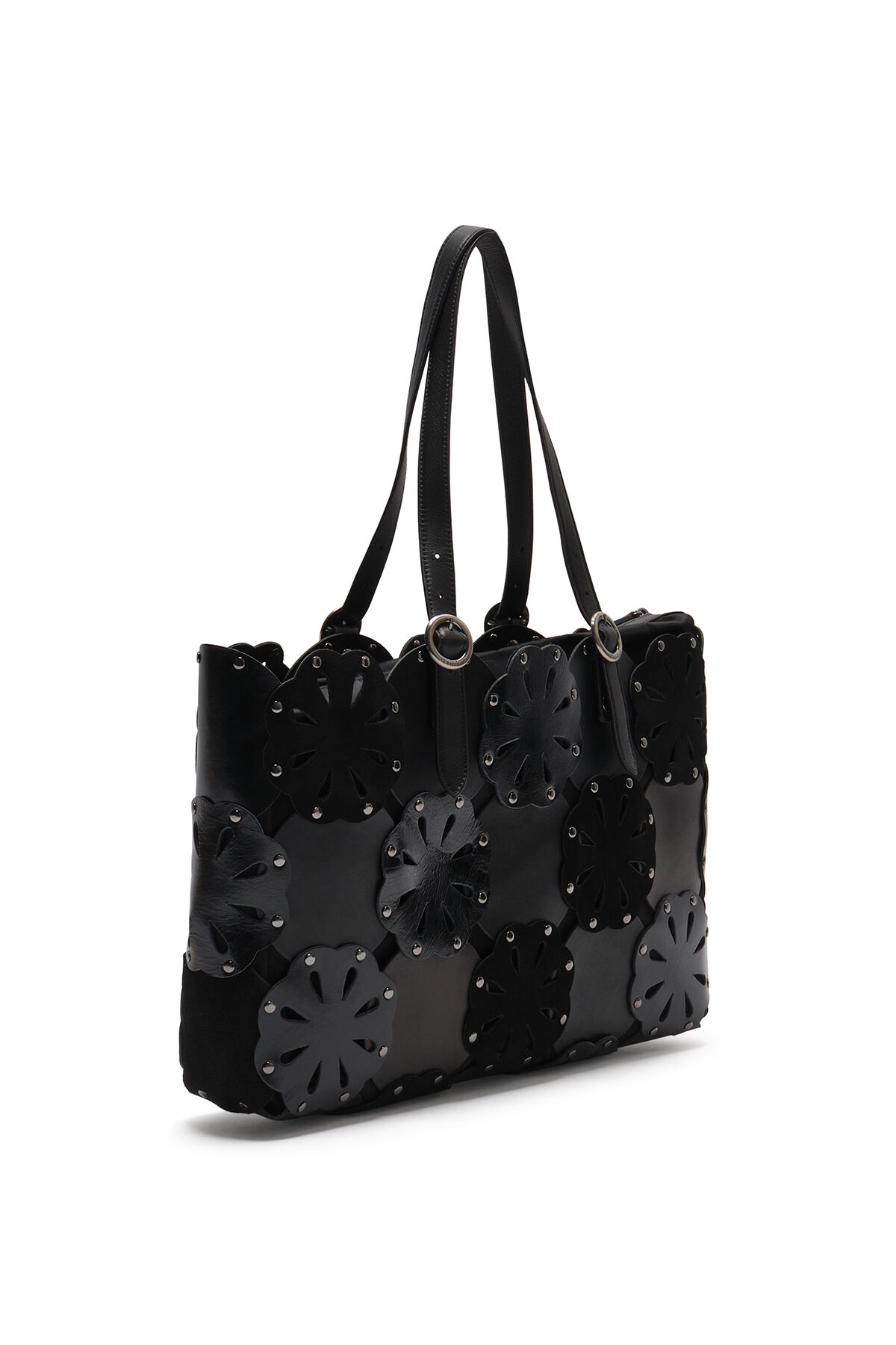 Maliparmi FLOWER TOTE LEATHER BLOOM Nero BH031001574 Maliparmi FLOWER TOTE LEATHER BLOOM Nero BH031001574